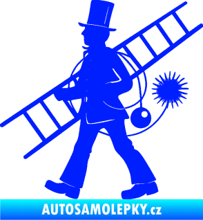 Samolepka Kominík 001 levá modrá dynamic