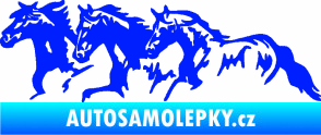 Samolepka Koníci 004 levá stádo modrá dynamic