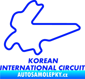 Samolepka Okruh Korean International Circuit modrá dynamic