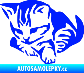 Samolepka Koťátko 003 levá modrá dynamic