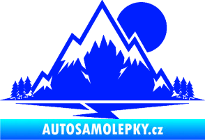 Samolepka Krajina hory 001 pravá modrá dynamic