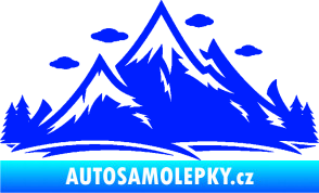 Samolepka Krajina hory 002 pravá modrá dynamic