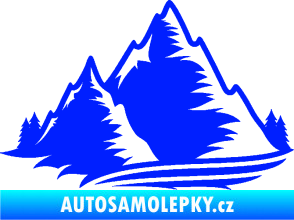 Samolepka Krajina hory 003 levá modrá dynamic