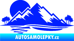 Samolepka Krajina hory 004 levá modrá dynamic