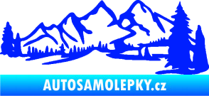 Samolepka Krajina hory 038 pravá modrá dynamic