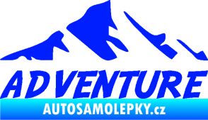 Samolepka Krajina hory 040 turistika, nápis Adventure modrá dynamic