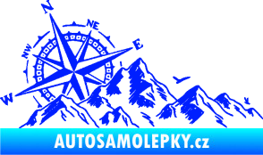 Samolepka Krajina hory 043 levá s kompasem modrá dynamic