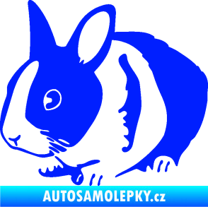Samolepka Králík 002 levá zakrslý králíček modrá dynamic