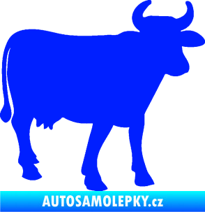 Samolepka Kráva 002 pravá modrá dynamic