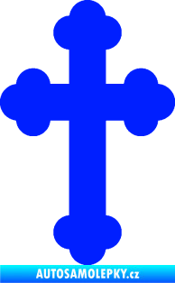 Samolepka Křesťanský kříž 001 modrá dynamic