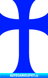 Samolepka Křesťanský kříž 002 modrá dynamic
