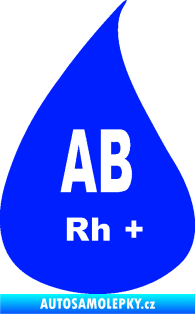 Samolepka Krevní skupina AB Rh+ kapka modrá dynamic