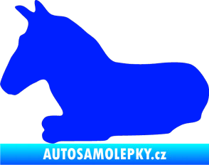 Samolepka Kůň 017 levá ležící modrá dynamic