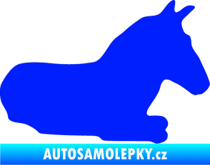 Samolepka Kůň 017 pravá ležící modrá dynamic