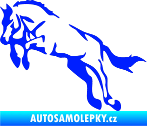 Samolepka Kůň 025 levá skok modrá dynamic