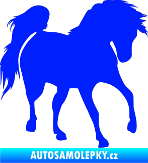 Samolepka Kůň 032 pravá modrá dynamic
