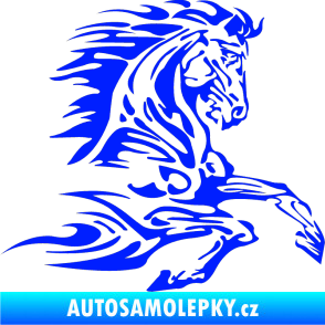 Samolepka Kůň 074 pravá modrá dynamic