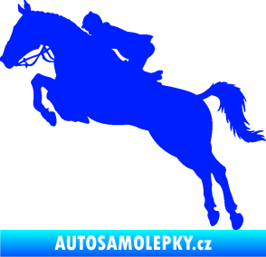 Samolepka Kůň 076 levá parkur modrá dynamic