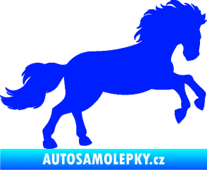 Samolepka Kůň 098 pravá běh modrá dynamic
