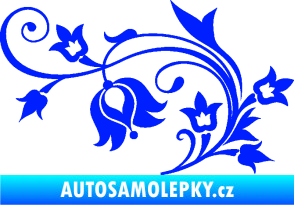 Samolepka Květina dekor 002 levá modrá dynamic