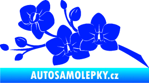 Samolepka Květina dekor 008 levá orchidej modrá dynamic