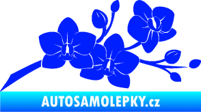 Samolepka Květina dekor 008 pravá orchidej modrá dynamic