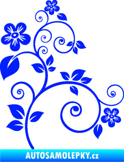 Samolepka Květina dekor 012 pravá modrá dynamic