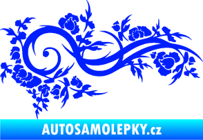 Samolepka Květina dekor 013 pravá modrá dynamic