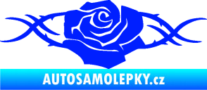 Samolepka Květina dekor 020 levá růže s trny modrá dynamic