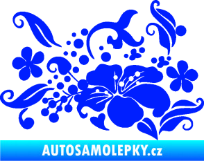 Samolepka Květina dekor 024 levá modrá dynamic