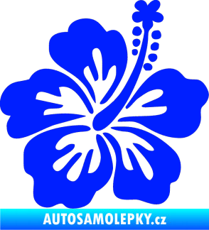 Samolepka Kytička 001 pravá ibišek modrá dynamic