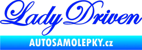 Samolepka Lady driven 003 nápis v řádce modrá dynamic