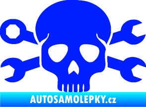 Samolepka Lebka 030 levá mechanik modrá dynamic