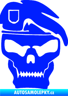 Samolepka Lebka army pravá modrá dynamic