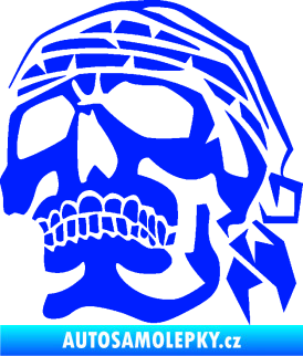 Samolepka Lebka pirát levá modrá dynamic