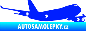 Samolepka Letadlo 012 pravá modrá dynamic