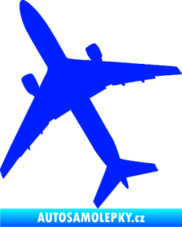 Samolepka Letadlo 018 levá modrá dynamic
