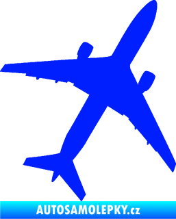 Samolepka Letadlo 018 pravá modrá dynamic