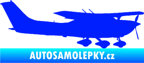 Samolepka Letadlo 021 pravá Cessna 182 modrá dynamic
