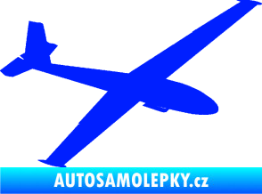 Samolepka Letadlo 025 pravá kluzák modrá dynamic