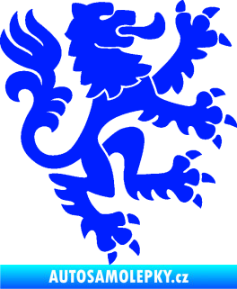 Samolepka Lev heraldika 001 pravá Český lev modrá dynamic