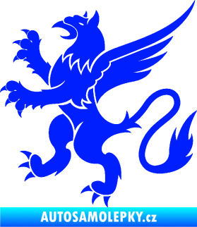 Samolepka Lev heraldika 003 levá modrá dynamic