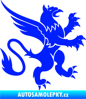 Samolepka Lev heraldika 003 pravá modrá dynamic