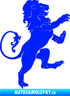 Samolepka Lev heraldika 004 pravá modrá dynamic
