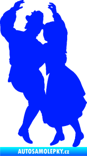 Samolepka Lidový tanec levá modrá dynamic
