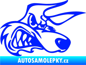 Samolepka Liška pravá modrá dynamic