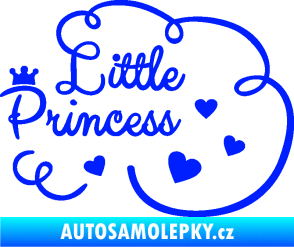 Samolepka Little princess nápis modrá dynamic