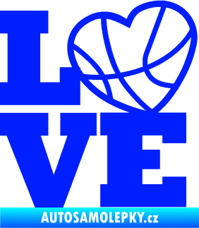 Samolepka Love basketbal modrá dynamic