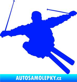Samolepka Lyžař 001 pravá modrá dynamic