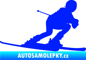 Samolepka Lyžař 002 pravá modrá dynamic
